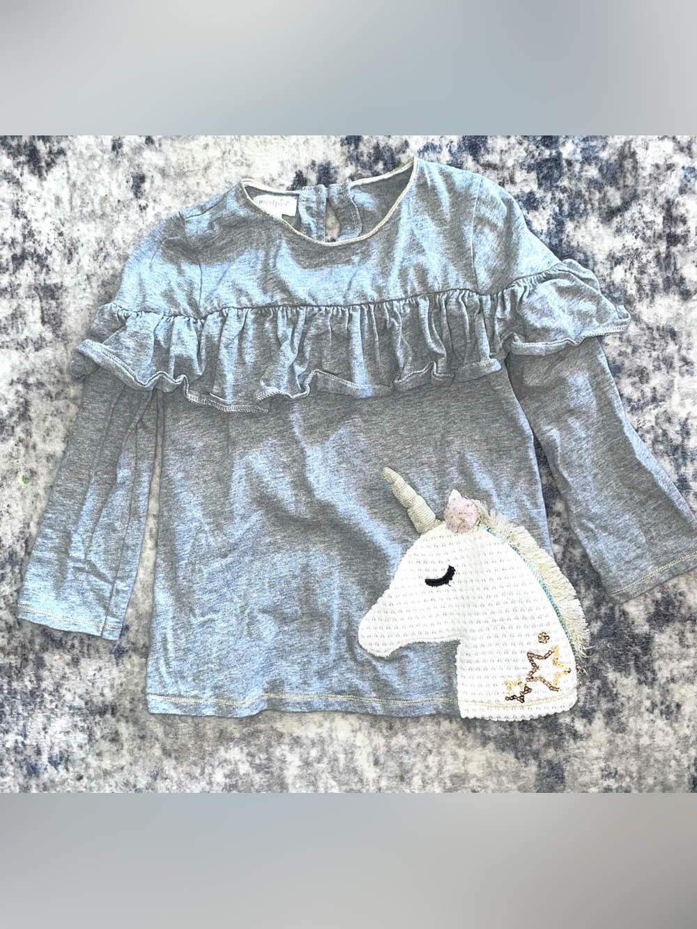 Mud Pie unicorn  long sleeve top size 5T